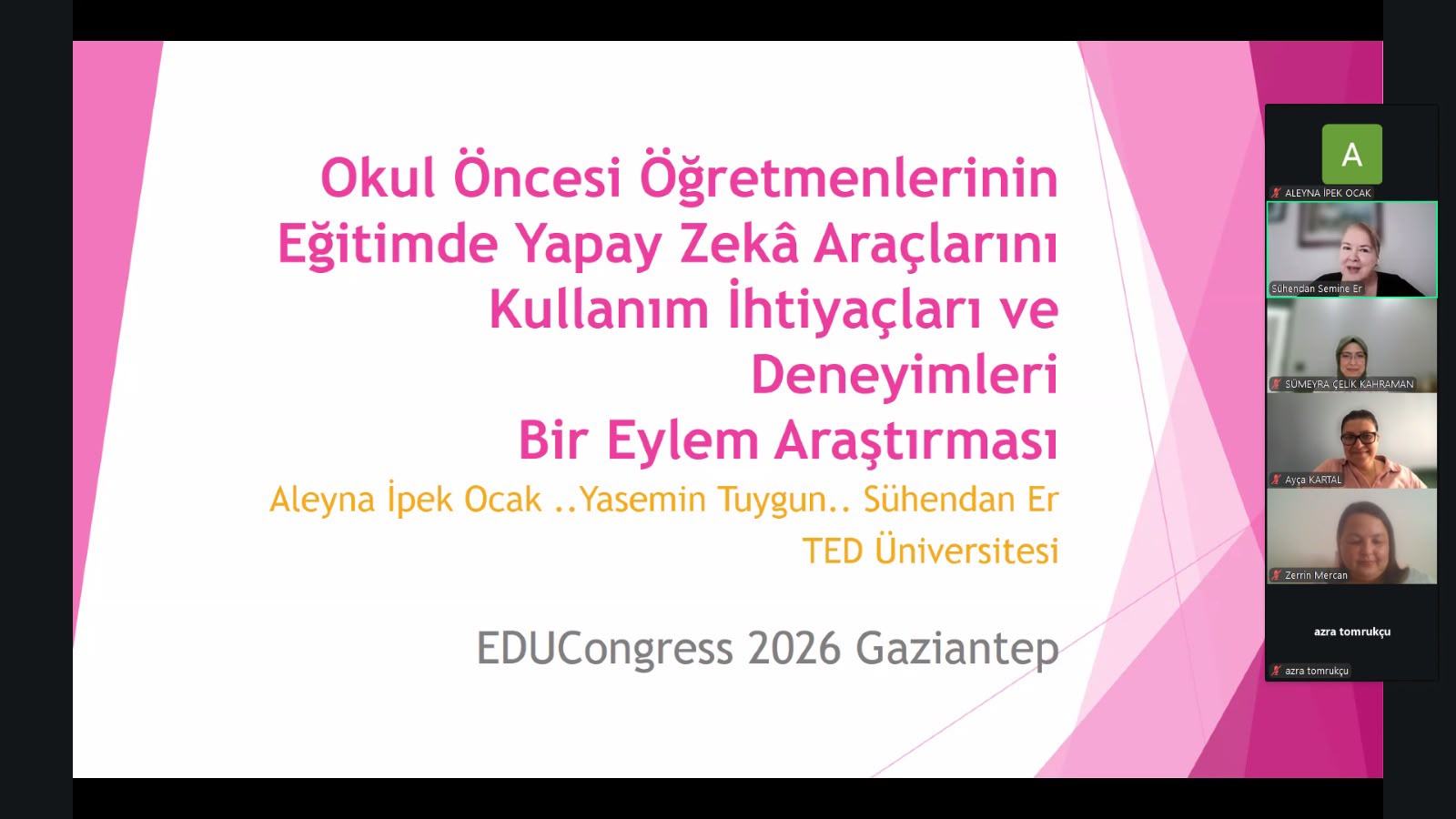 TED Üniversiteli Akademisyen ve Mezunlarından EDUCongress 2026’ya Online Katılım